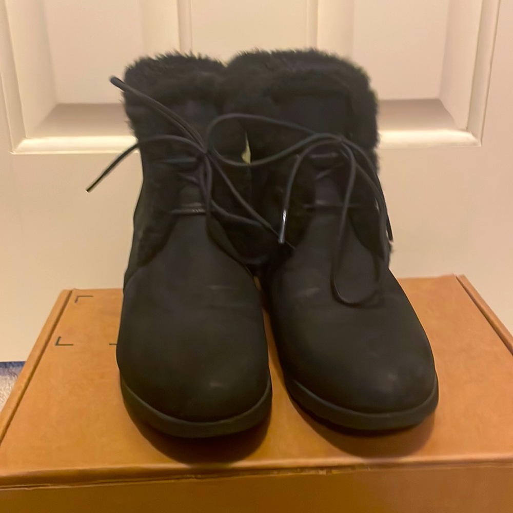 UGG Black Shearling-Lined Ankle Boots